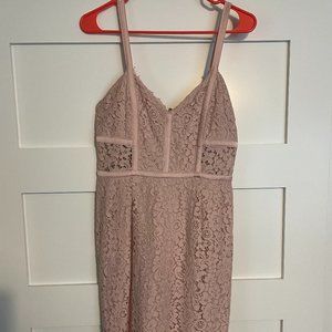 Blush lace dress